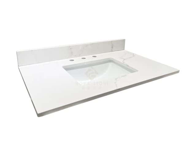 37" Artificial Stone Quartz Bathroom Vanity Top
