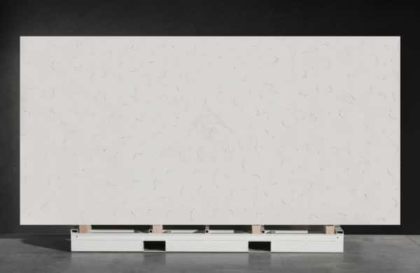NV235 Cost-effective Carrara White Quartz Countertops Slab with Light Veins