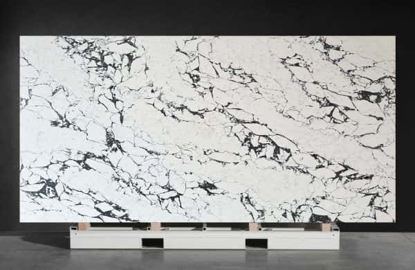 NV902 Arabescato Corchia Quartz Slab White Black Double Color Floor Wall Tile Quartz Stone