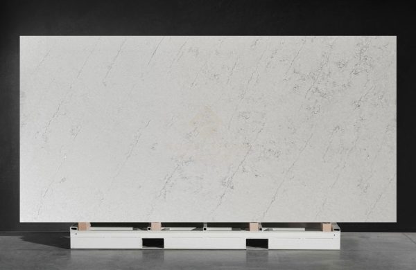 NV1006 Furniture Desk Top White Carrara Floral Veins Artificial Stones Quartz Slab