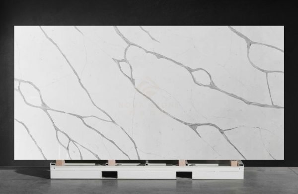 NV834 Artificial Stone Calacatta Antiseptic Non-toxic Quartz Slab Factory Direct Sale Price