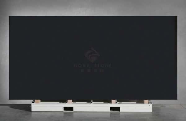 NV404 High Purity Black Fabulous Matt Quartz Countertop Slab for Furniture