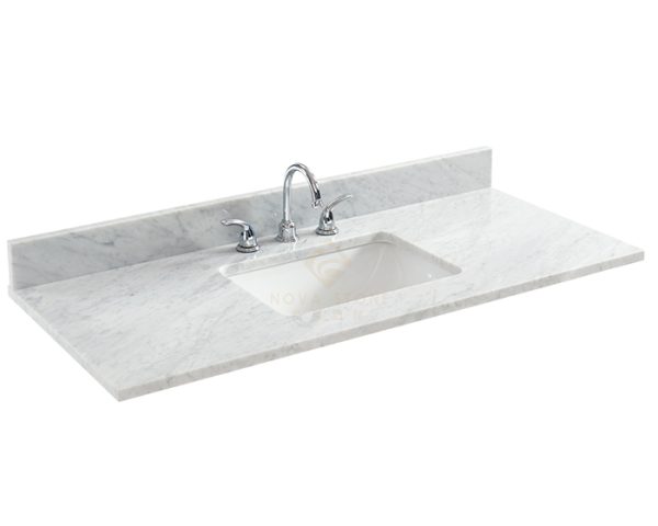 49" Factory Direct Sale Natural Stone Marble Single Sink Vanity Top