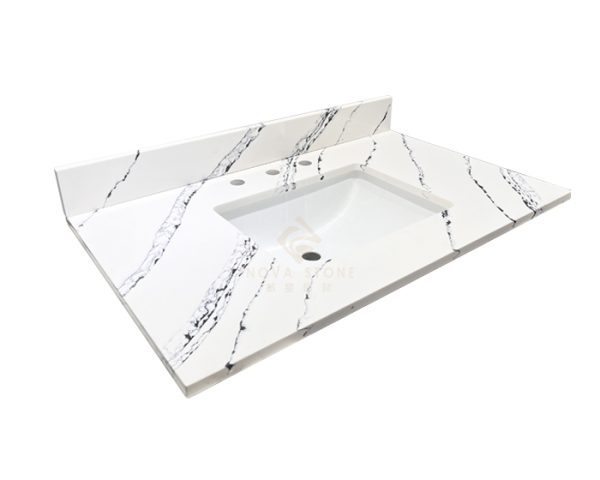 37“ Bathroom Single Basin Quartz Vanity Top