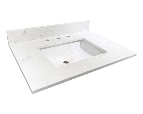 31" Made in Vietnam Customized Bathroom Engineered Stone Vanity Top