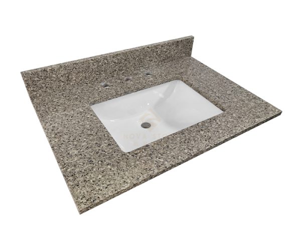 31 37 49 61 inch Particle Brown Quartz Stone Bathroom Vanity Top