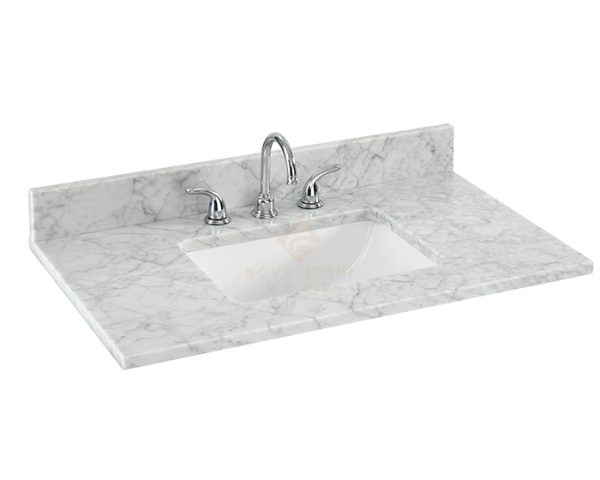 37" Customized Natural Stone Lux Marble Bathroom Vanity Top