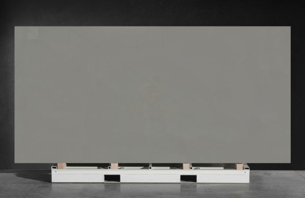 NV303 Solid Pure Gray Aesthetically Pleasing Quartz Stone Slab